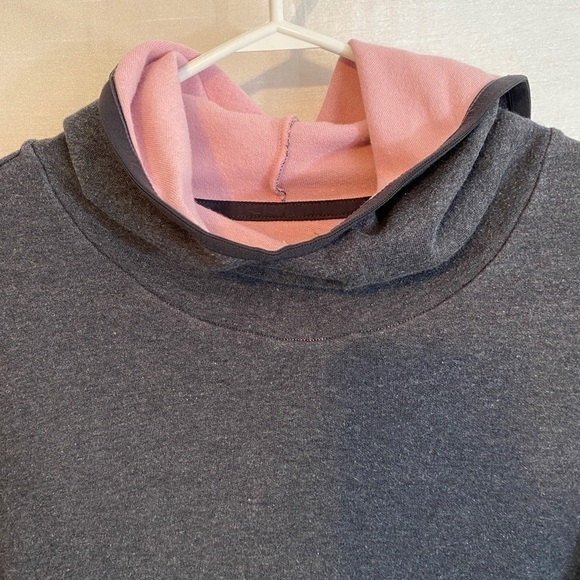 EP Sport Cowl Neck Kanga  Hoodie Heathered Smoky Gray Ladies Med - Picture 3 of 10